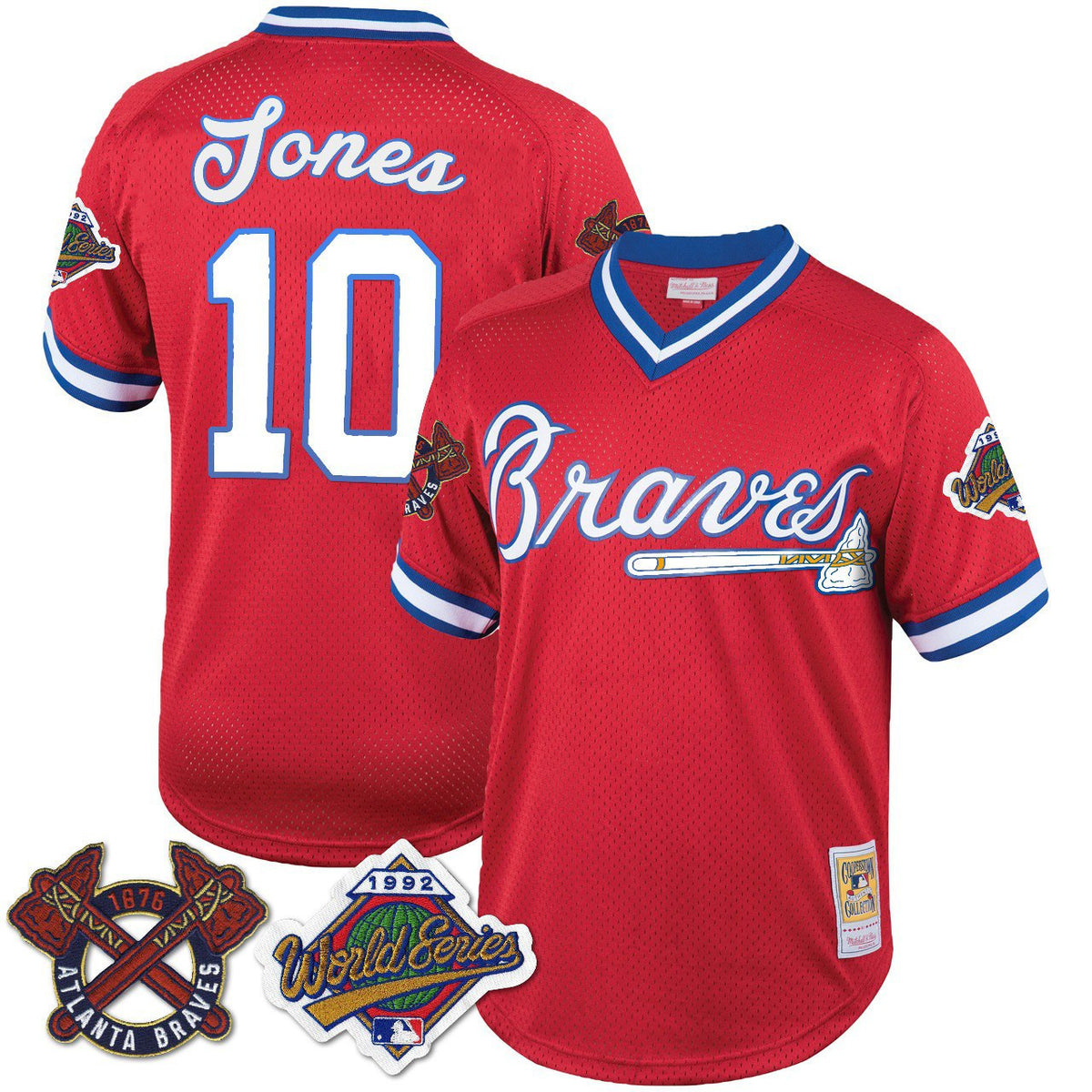 Chipper Jones #10 Atlanta Braves Limited Throwback Jersey - Red