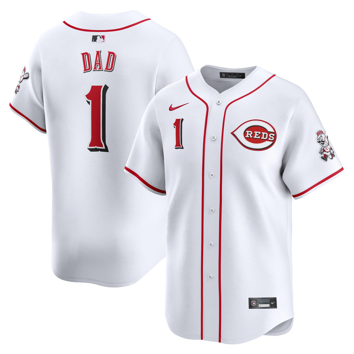 Cincinnati Reds #1 Nike Dad Home Limited Jersey - White