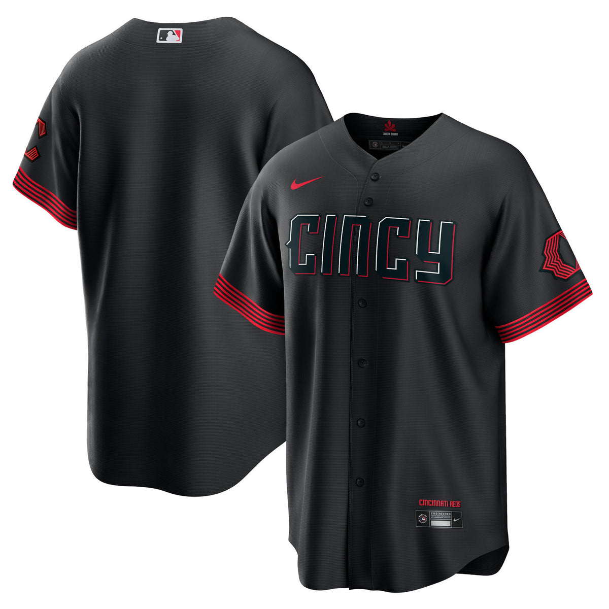Cincinnati Reds Nike City Connect Limited Jersey - Black