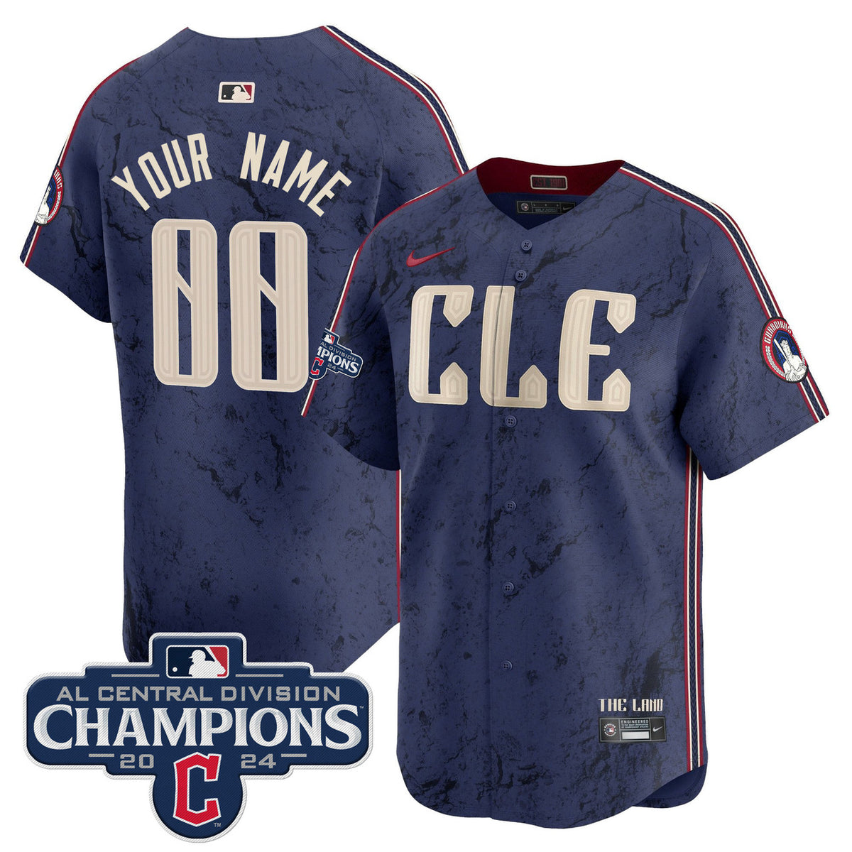 Al Central Cleveland Guardians 2024 Division Champions Vapor Premier Limited Custom Jersey