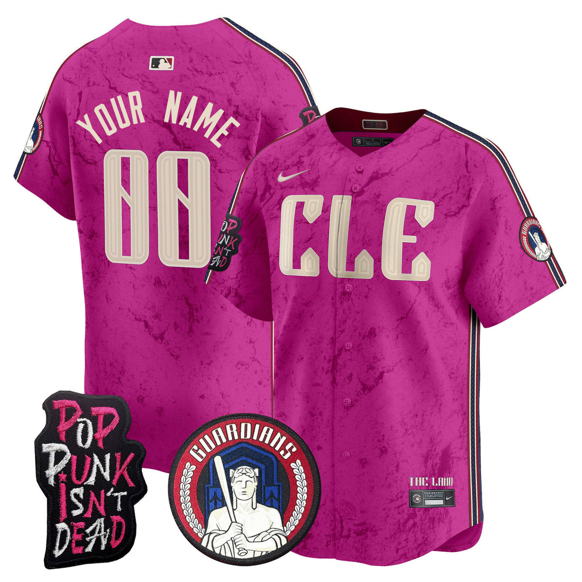 Cleveland Guardians Mgk Patch Vapor Premier Limited Custom Jersey