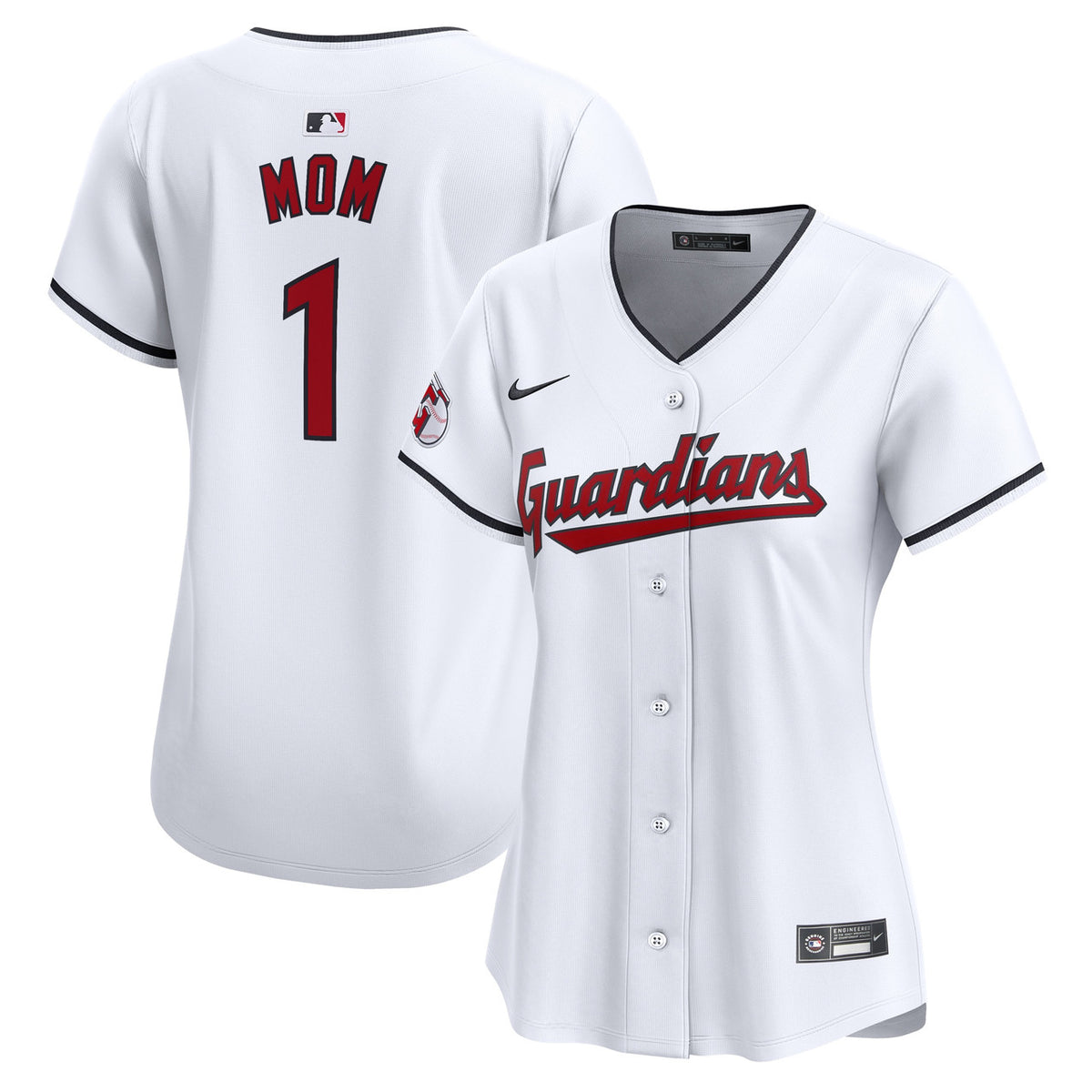 Cleveland Guardians #1 Nike Women'S Mom Home Limited Jersey - White
