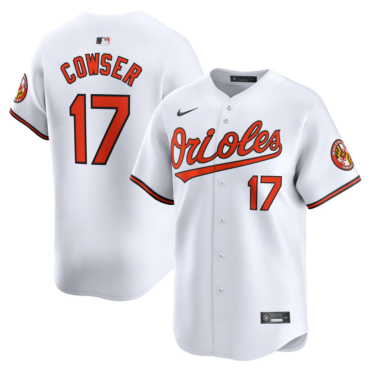 Colton Cowser #17 Baltimore Orioles Nike Home Limited Player Jersey - White