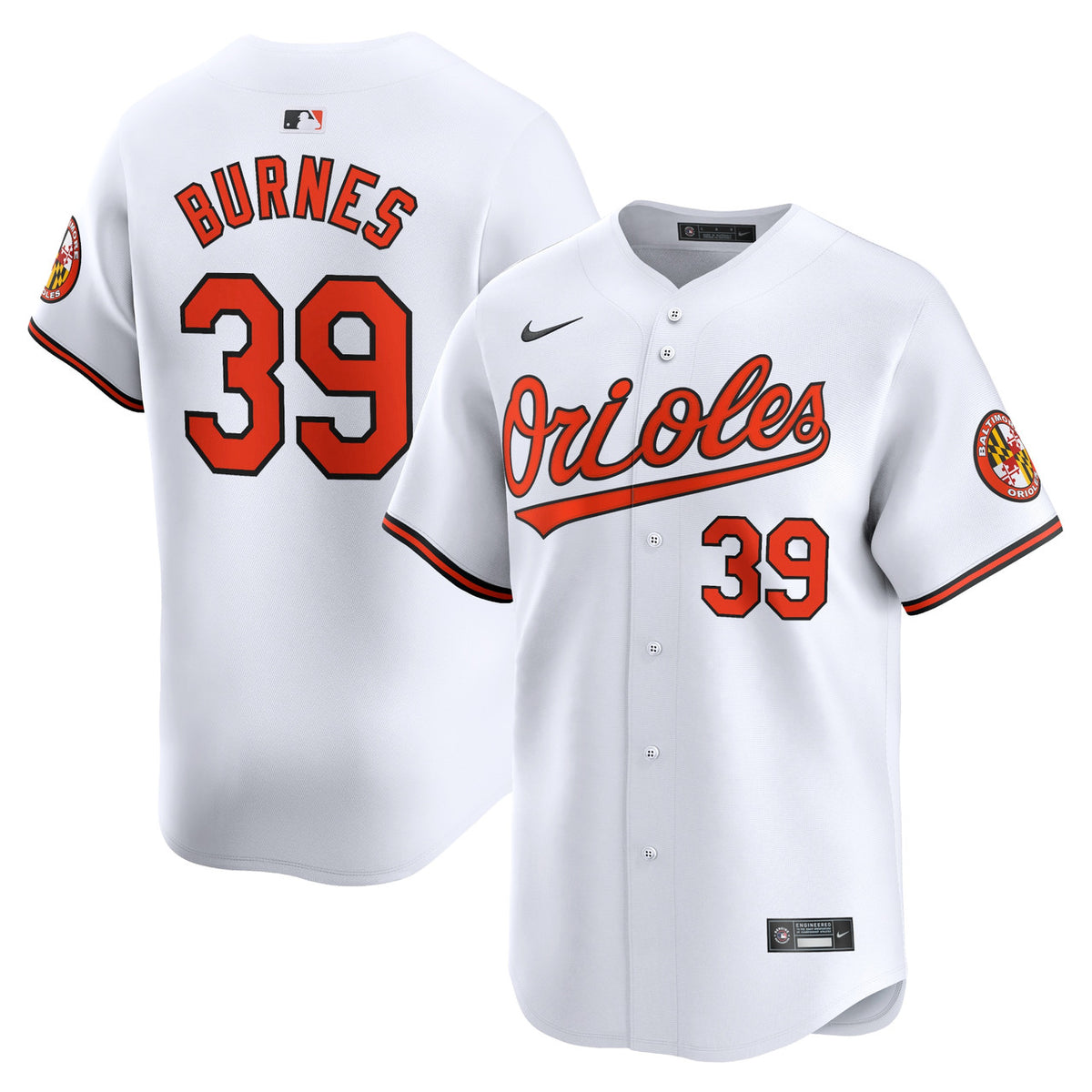 Corbin Burnes #39 Baltimore Orioles Nike Home Limited Player Jersey - White