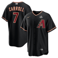 Corbin Carroll #7 Arizona Diamondbacks 2023 World Series Patch Limited Cool Base Jersey - Black