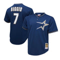 Craig Biggio #7 Houston Astros Mitchell Ness 1991 Cooperstown Mesh Pullover Limited Jersey - Navy