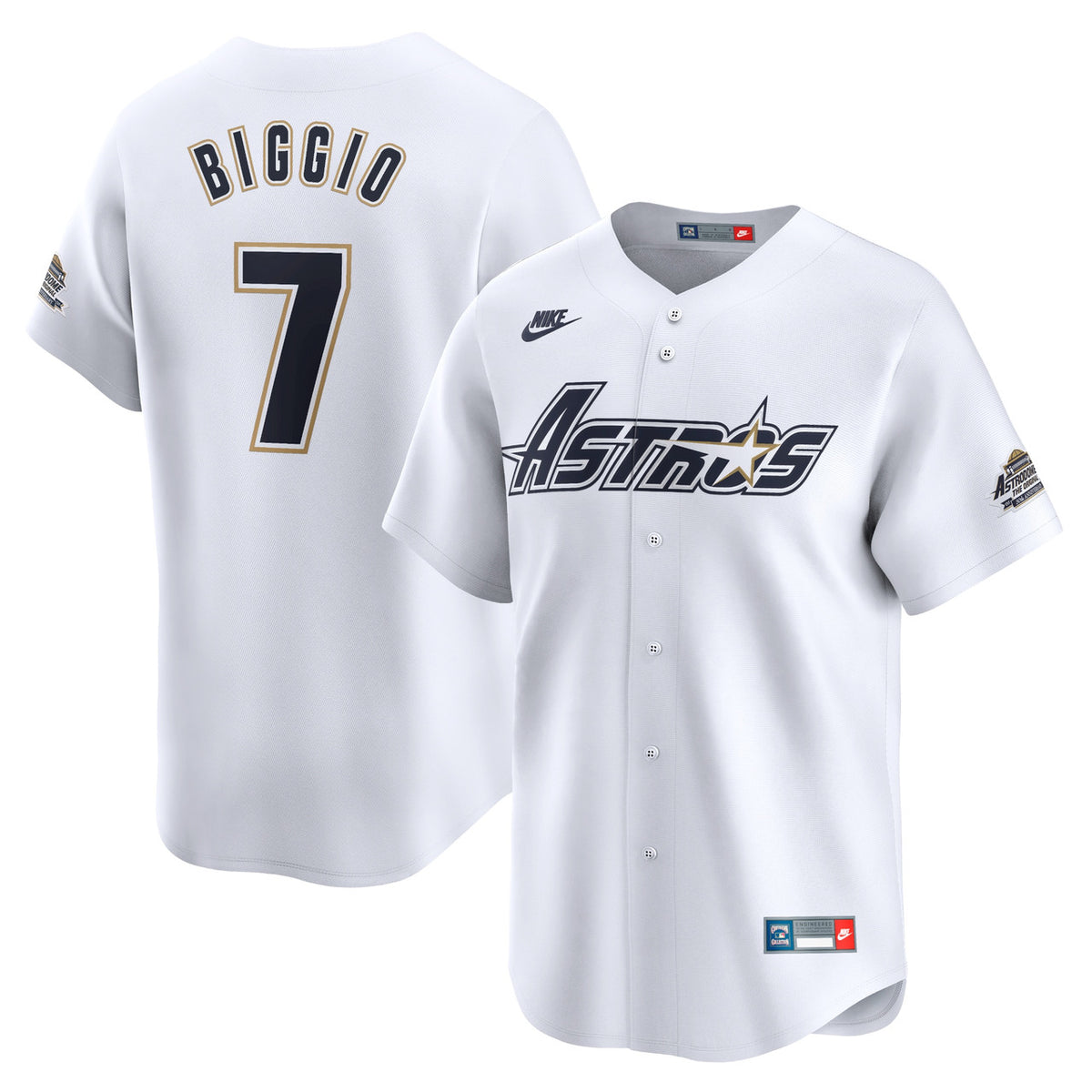 Craig Biggio #7 Houston Astros Nike Throwback Cooperstown Limited Jersey - White