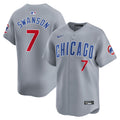 Dansby Swanson #7 Chicago Cubs Nike Road Limited Player Jersey - Gray