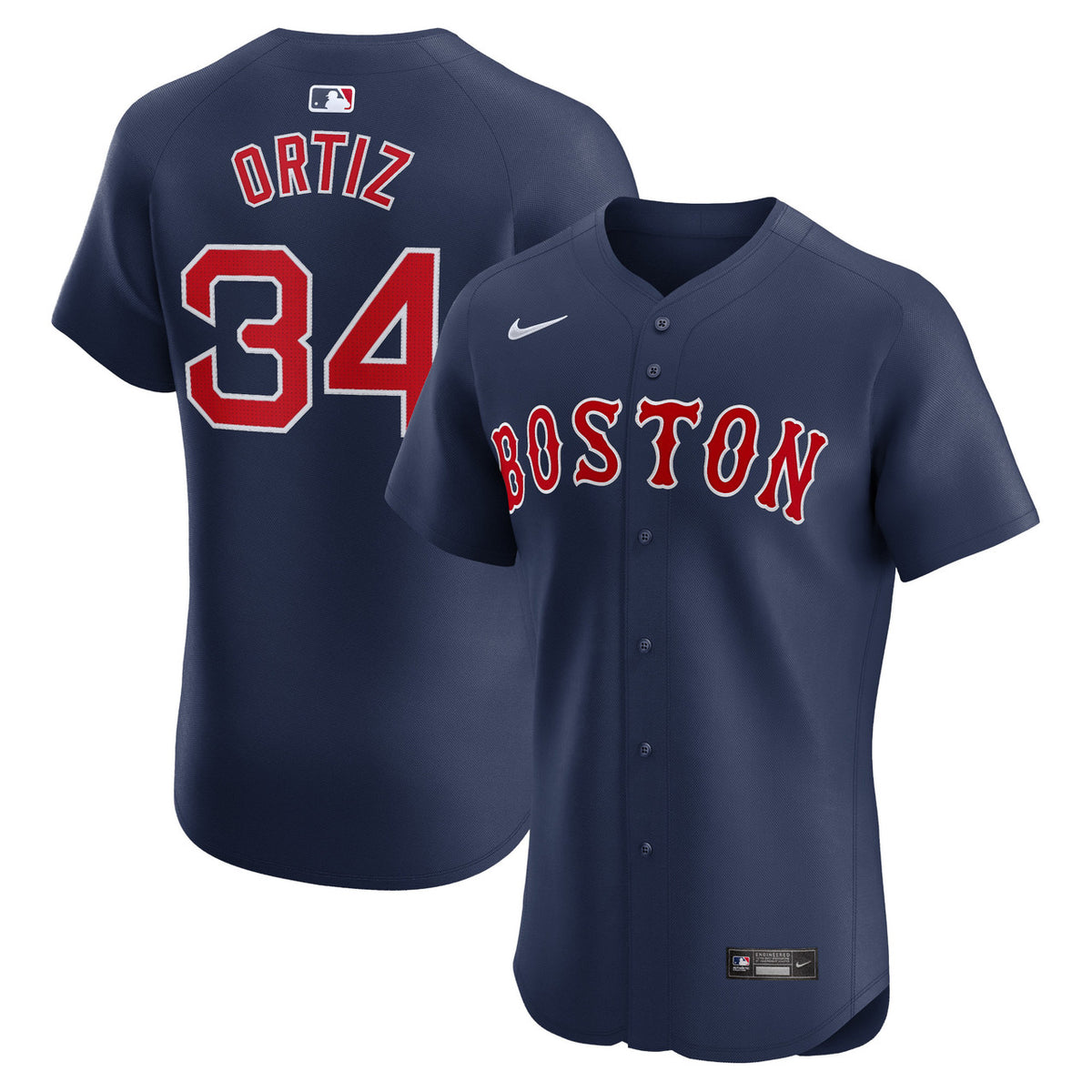 David Ortiz #34 Boston Red Sox Nike Alternate Elite Player Jersey - Navy