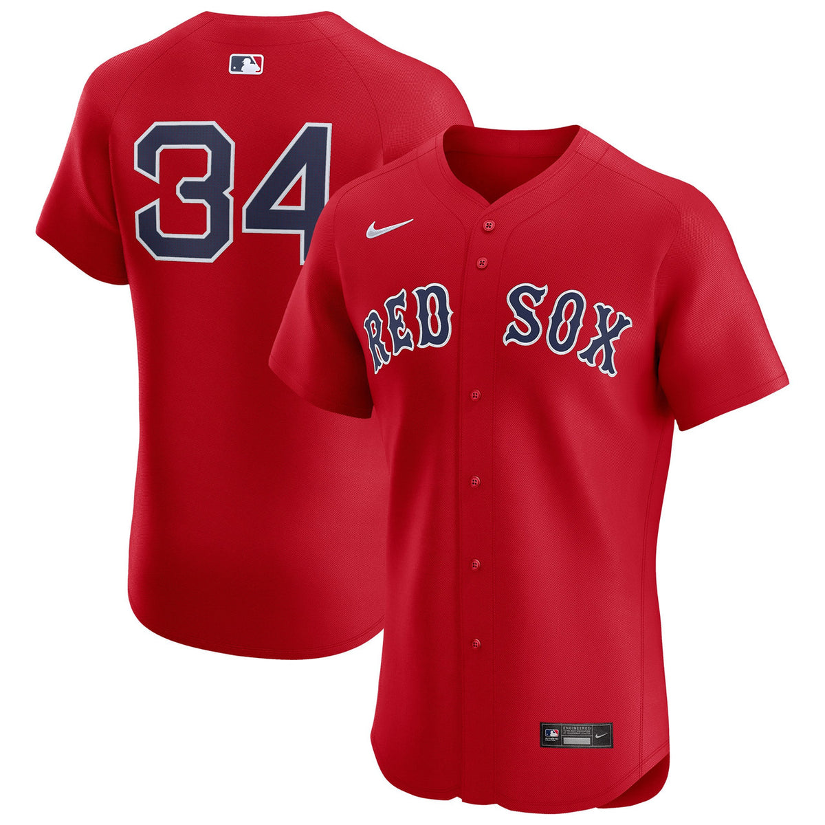David Ortiz #34 Boston Red Sox Nike Alternate Elite Player Jersey - Red