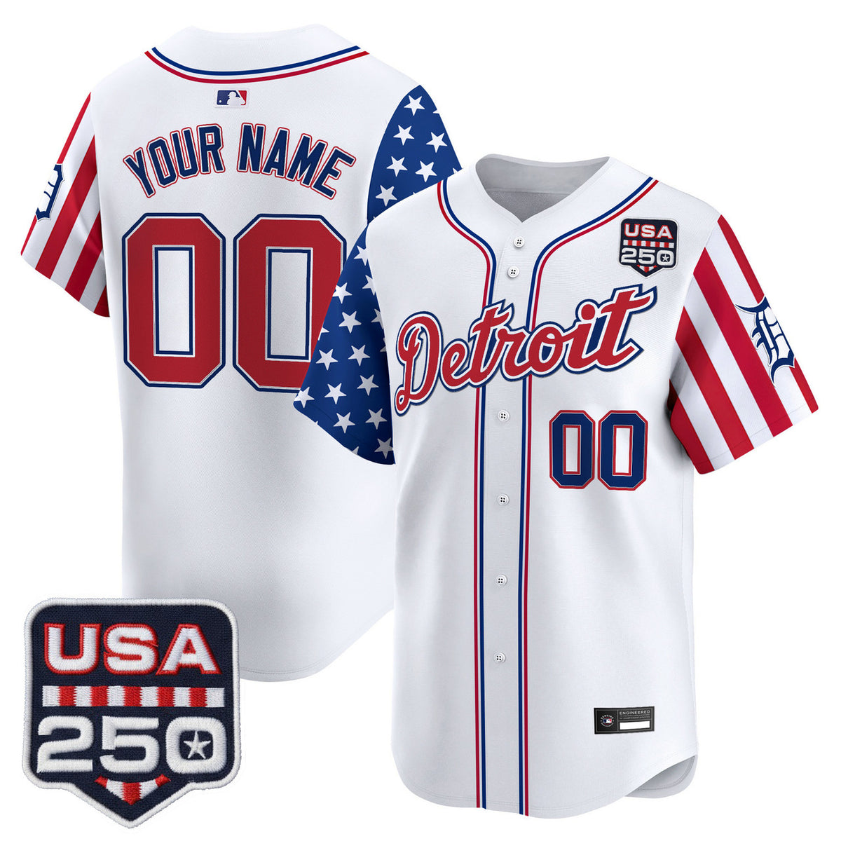 Detroit Tigers 'America250 Edition' Vapor Premier Limited Custom Jersey