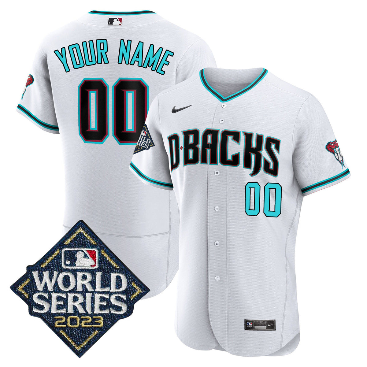 Arizona Diamondbacks 2023 World Series Limited Custom Jersey - White