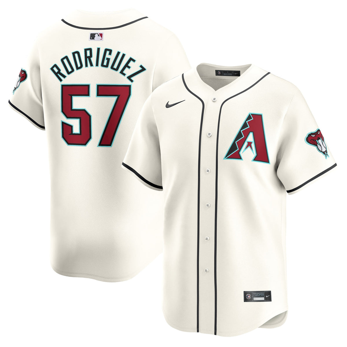 Eduardo Rodriguez #52 Arizona Diamondbacks Nike Home Limited Player Jersey - White