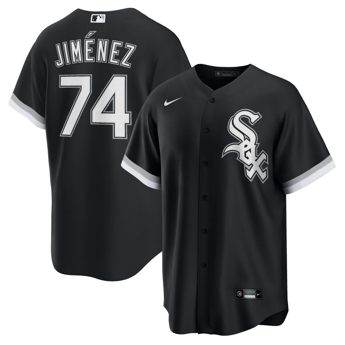 Eloy Jimenez #74 Chicago White Sox Nike Alternate Limited Player Name Jersey - Black