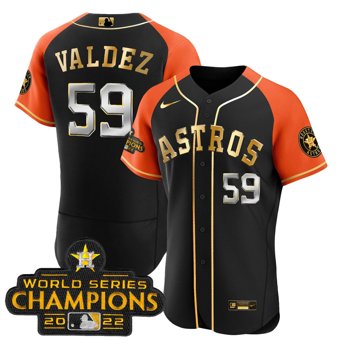 Framber Valdez #59 Houston Astros 2023 Alternate Limited Flex Base Jersey - Gold