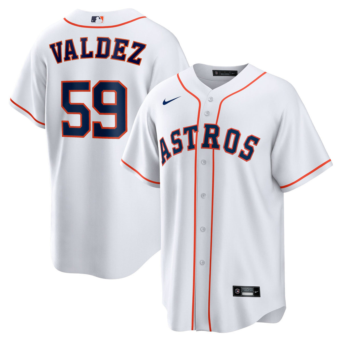 Framber Valdez #59 Houston Astros Nike Home Limited Jersey - White