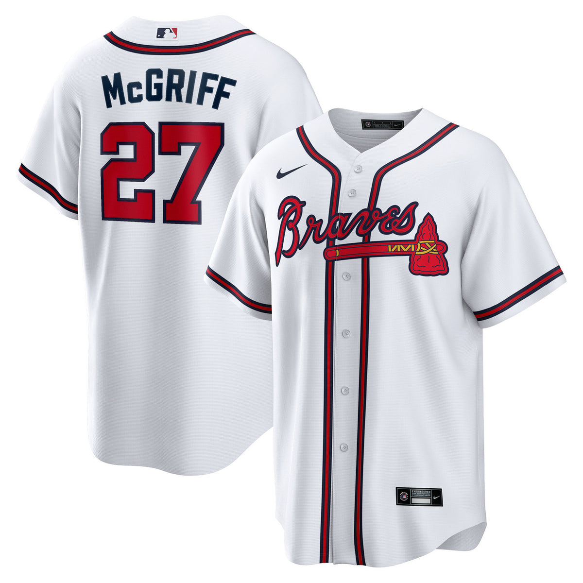 Fred Mcgriff #27 Atlanta Braves Nike 2023 Hall Of Fame Inline Limited Jersey - White