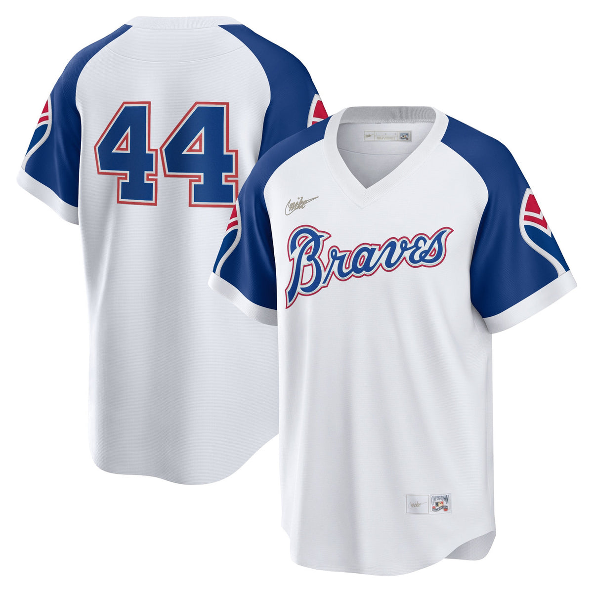 Hank Aaron #44 Atlanta Braves Nike Home Cooperstown Limited Player Jersey - White