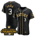 Black Gold #1 Houston Astros 2022 Champions Rush Limited Flex Base Jersey