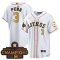 Houston Astros 2022 Champions Rush Oxy Patch Limited Cool Base Jersey - Gold