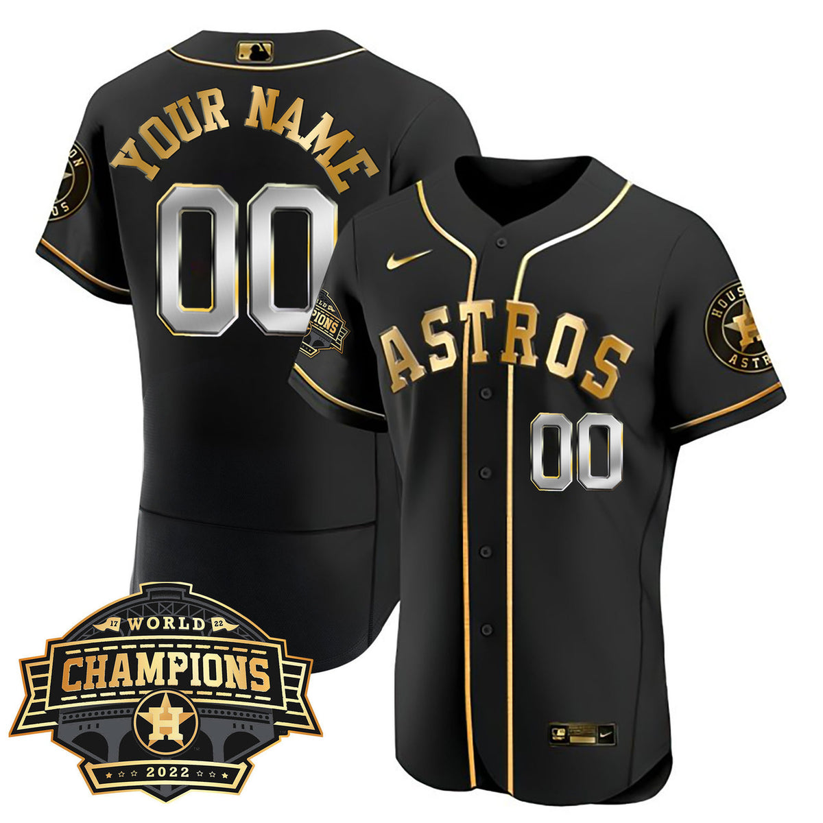 Houston Astros 2022 Champions Limited Custom Name Number Jersey