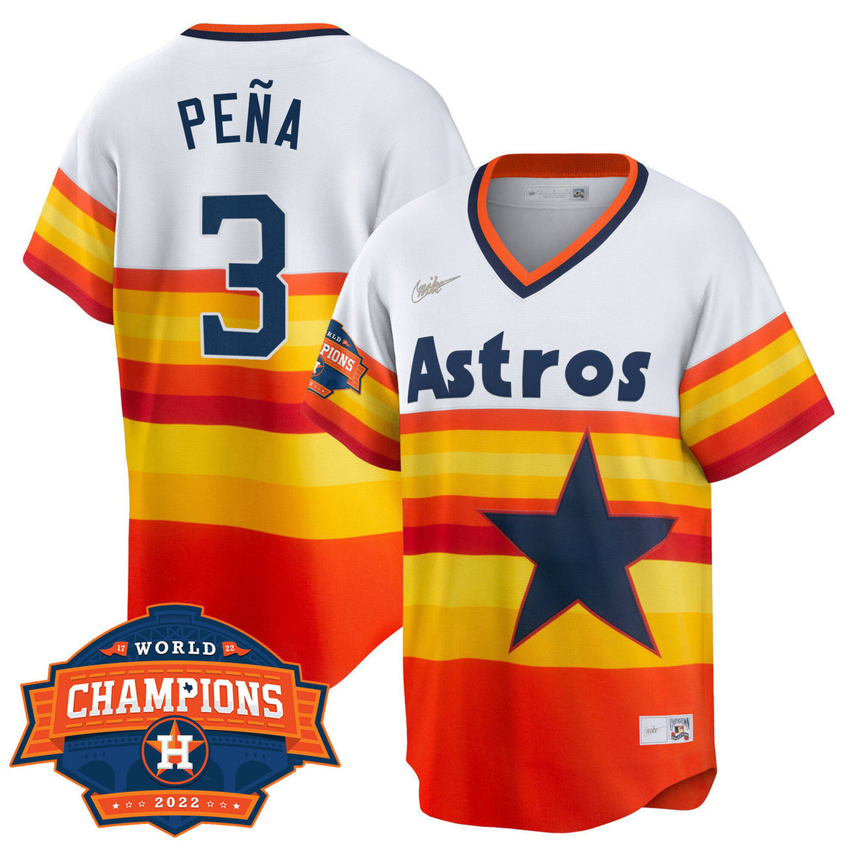Houston Astros 2022 Champions Limited Home Cooperstown Player Jersey - White