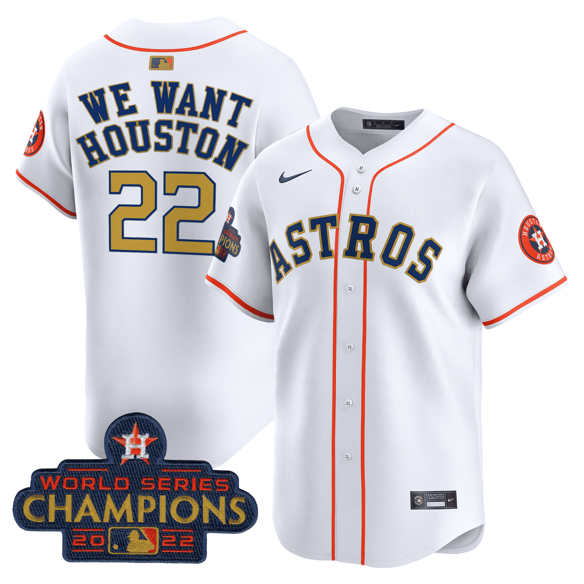 Houston Astros 2022 World Series Champions Vapor Premier Limited Jersey
