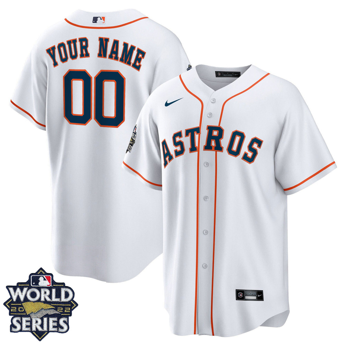 Houston Astros 2022 World Series Custom Name Number Home Limited Player Jersey - White