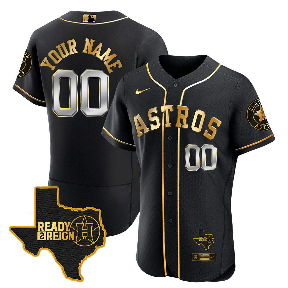 Houston Astros #2 2024 Ready Reign Limited Flex Base Custom Jersey