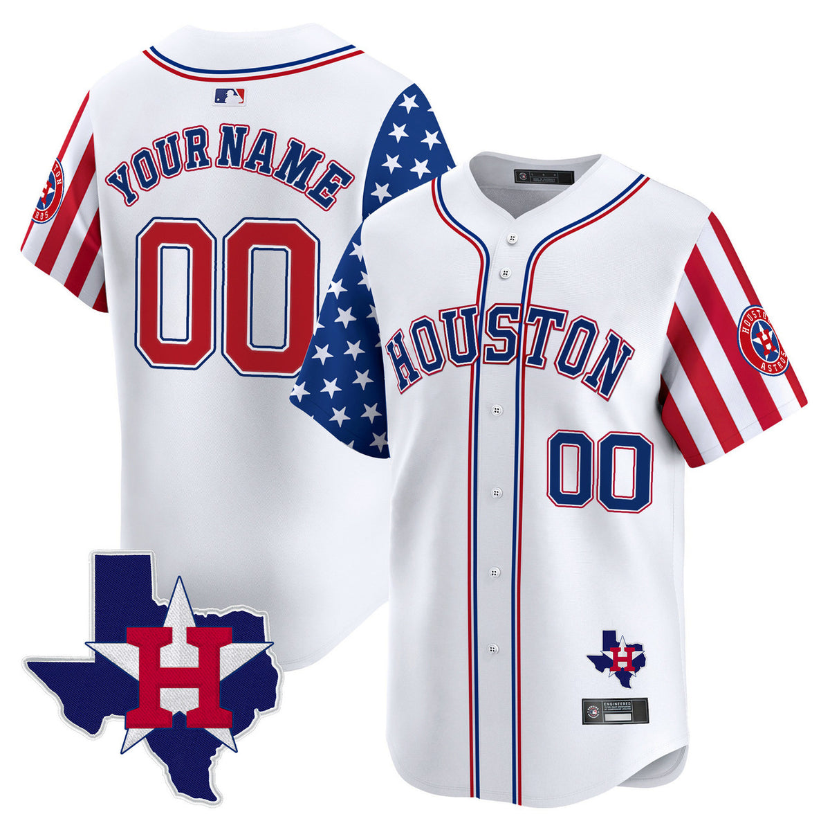 Independence Day V Houston Astros 2025 Apor Premier Limited V2 Custom Jersey
