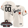 Houston Astros Cactus Jack Champions Patch Vapor Premier Limited Custom Jersey