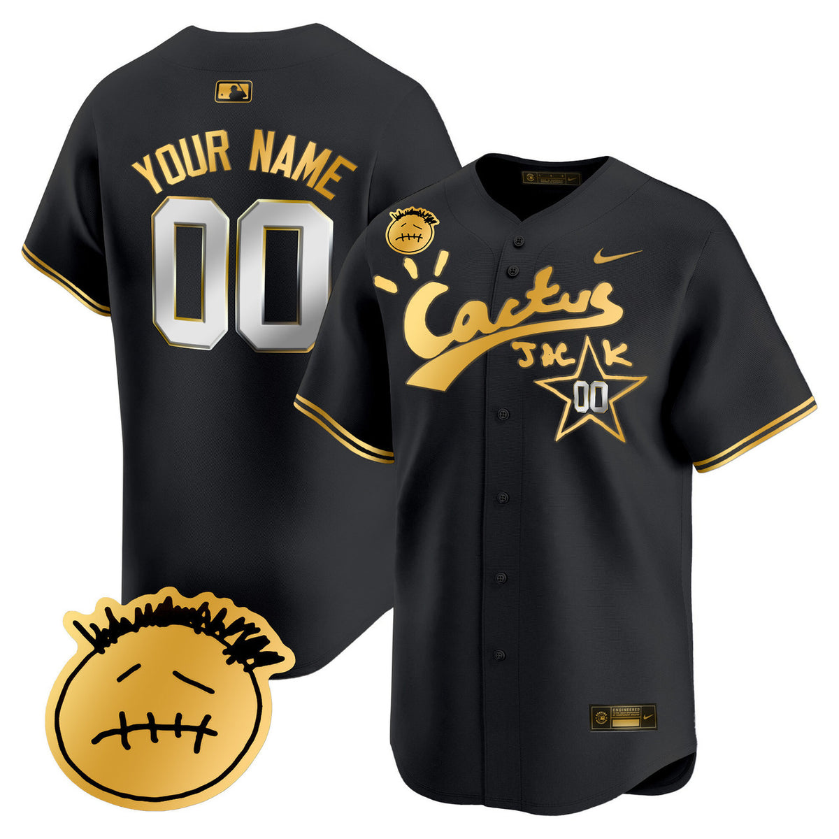 Houston Astros Cactus Jack Patch Vapor Premier Limited V5 Custom Jersey