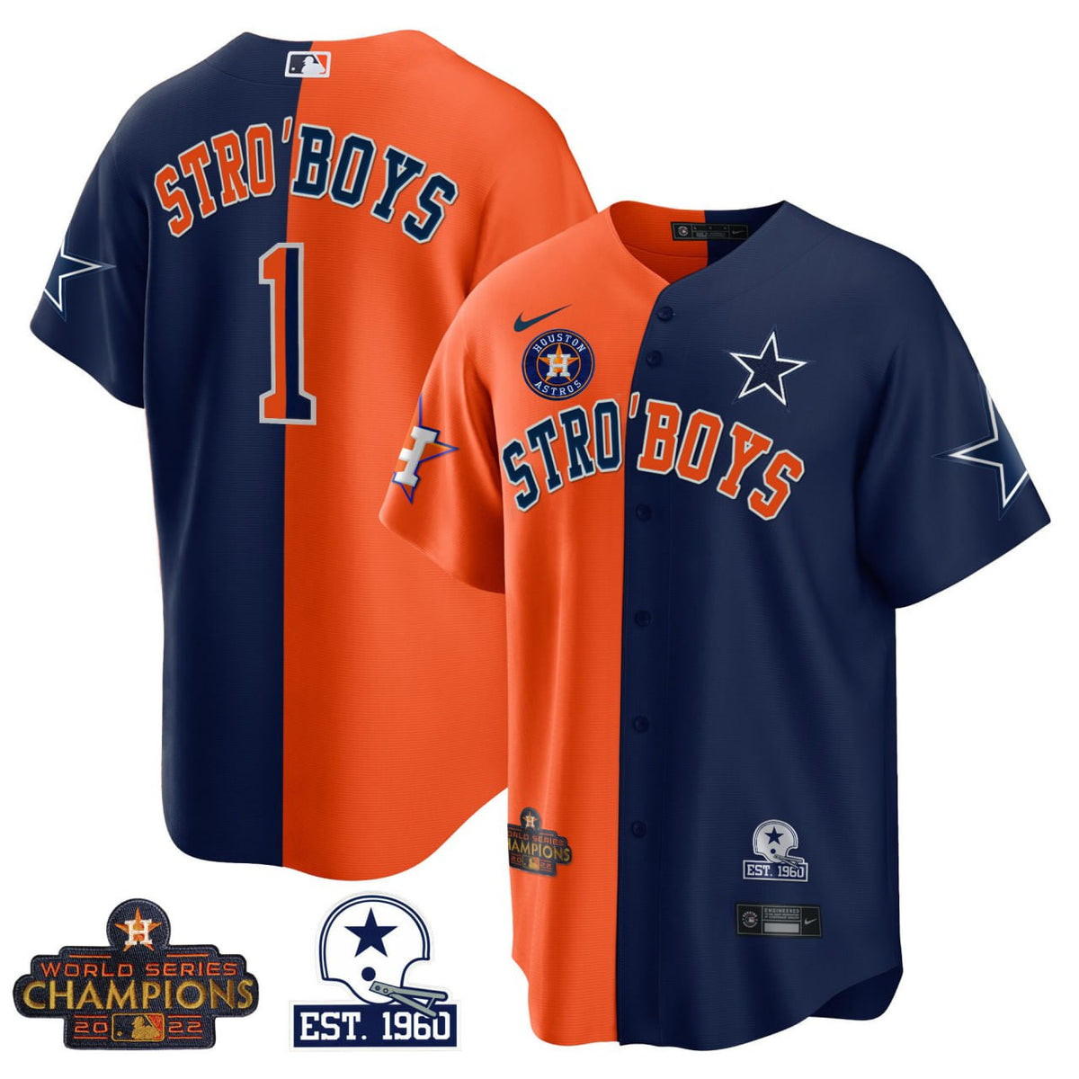Dallas Cowboys Houston Astros Split Limited Baseball Jersey