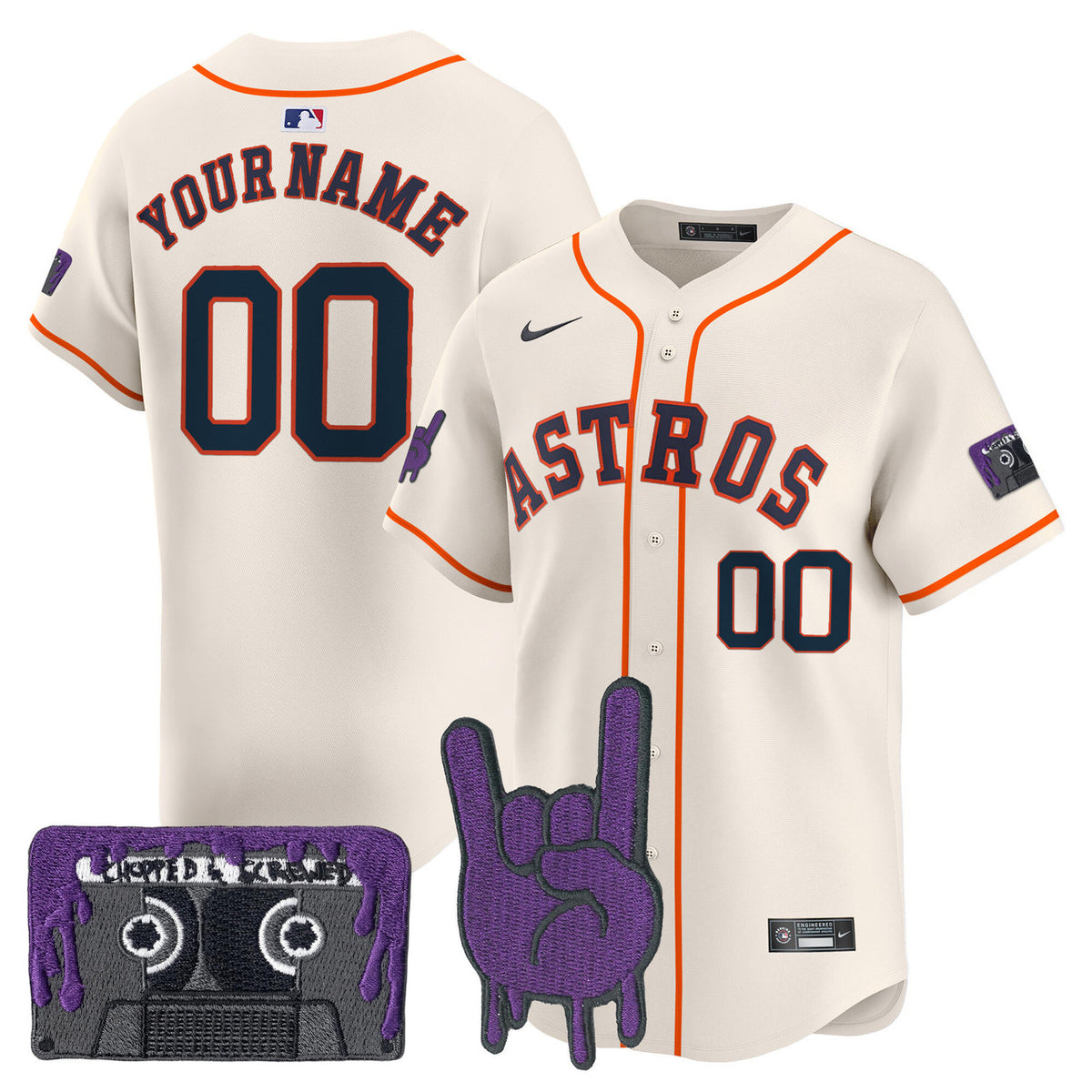 Dj Screw #71 Houston Astros Patch Vapor Premier Limited Custom Jersey