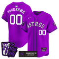 Dj Screw #71 Houston Astros Still Tippin Patch Vapor Premier Limited Custom Jersey - Purple