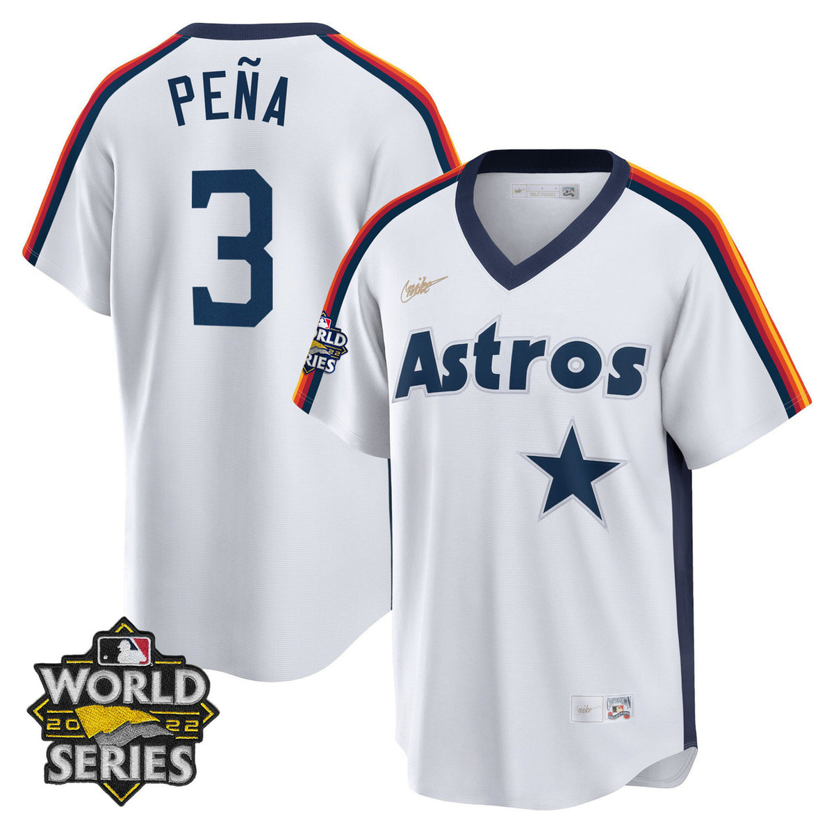 Houston Astros 2022 Home Cooperstown World Series Limited Player Jersey