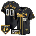 Jackie Robinson #42 Houston Astros Breaking Barriers Patch Vapor Premier Limited Custom Jersey