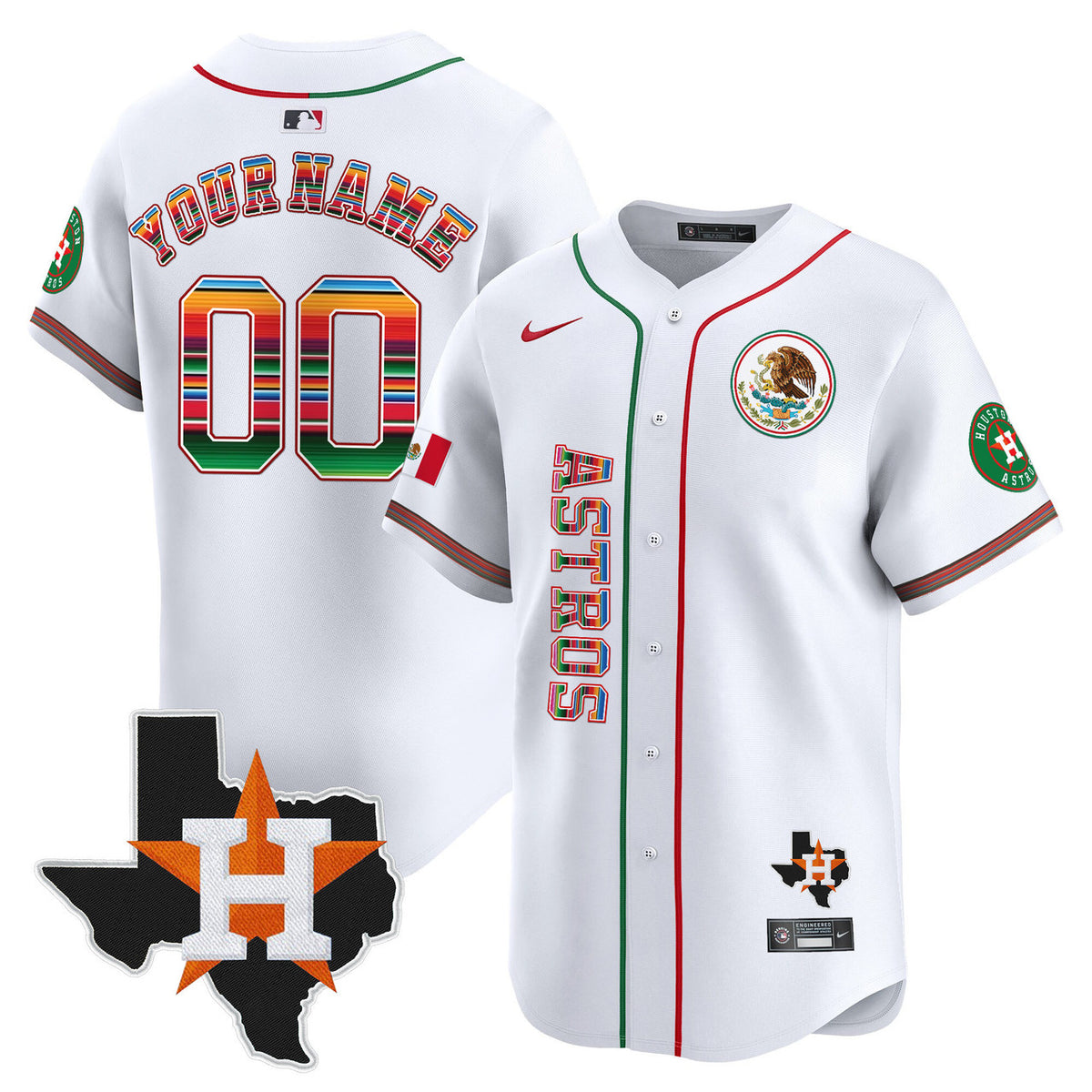 Houston Astros Mexico Vapor Premier Limited V4 Custom Jersey