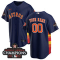 Custom Name Houston Astros Number Limited Jersey - Navy