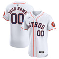 Houston Astros Nike Home Elite Custom Patch Jersey - White