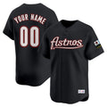 Black Limited Houston Astros Retro Custom Jersey