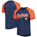 Houston Astros Stitches Button-Down Raglan Fashion Limited Jersey - Navy