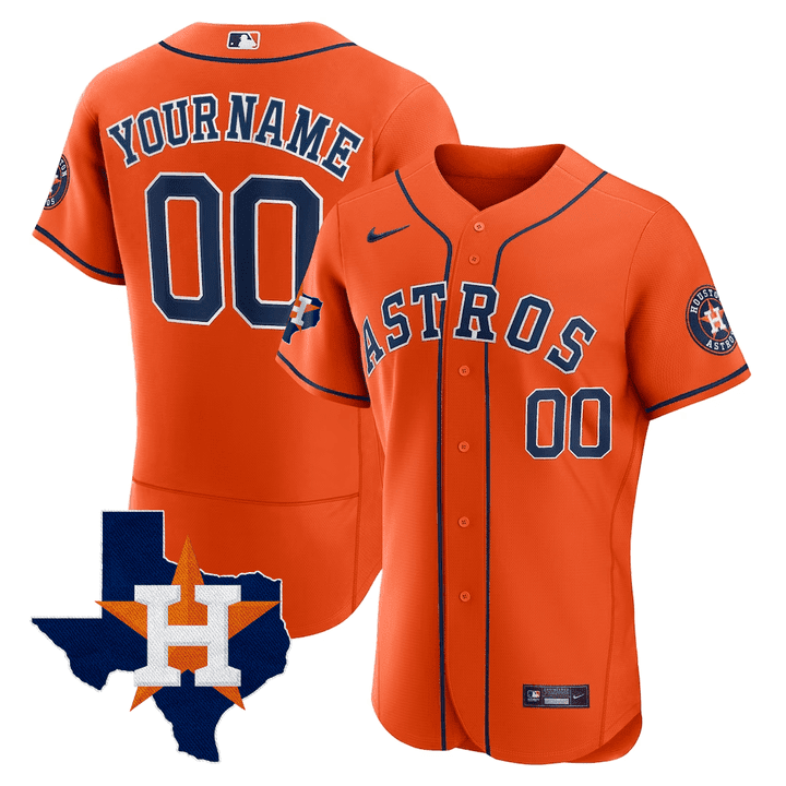 Texas State Houston Astros Patch Limited Custom Jersey