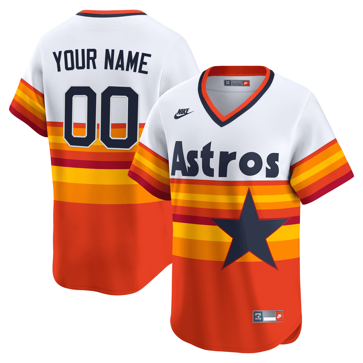Houston Astros Throwback Vapor Premier Limited Custom Jersey