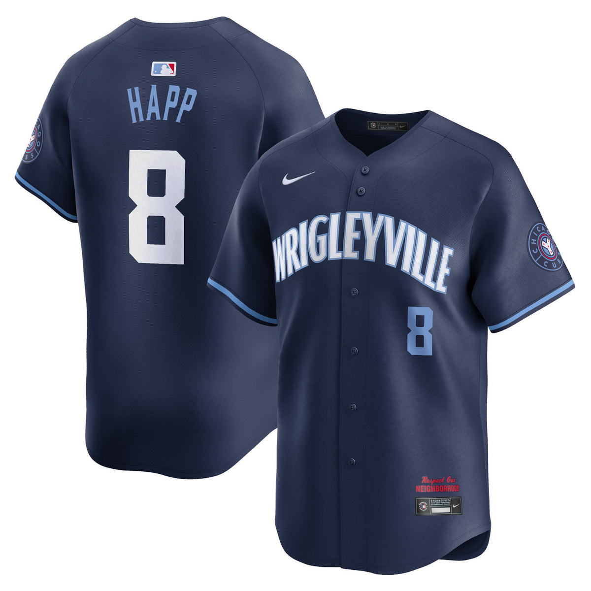 Ian Happ #8 Chicago Cubs Nike City Connect Limited Player Jersey - Navy
