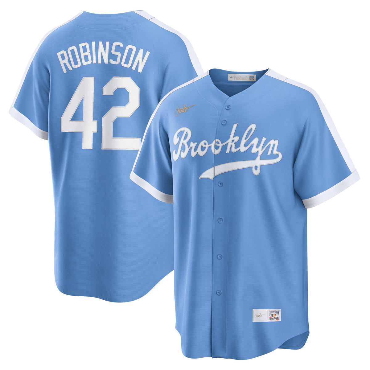Jackie Robinson #42 Brooklyn Dodgers Nike Alternate Cooperstown Limited Player Jersey - Light Blue