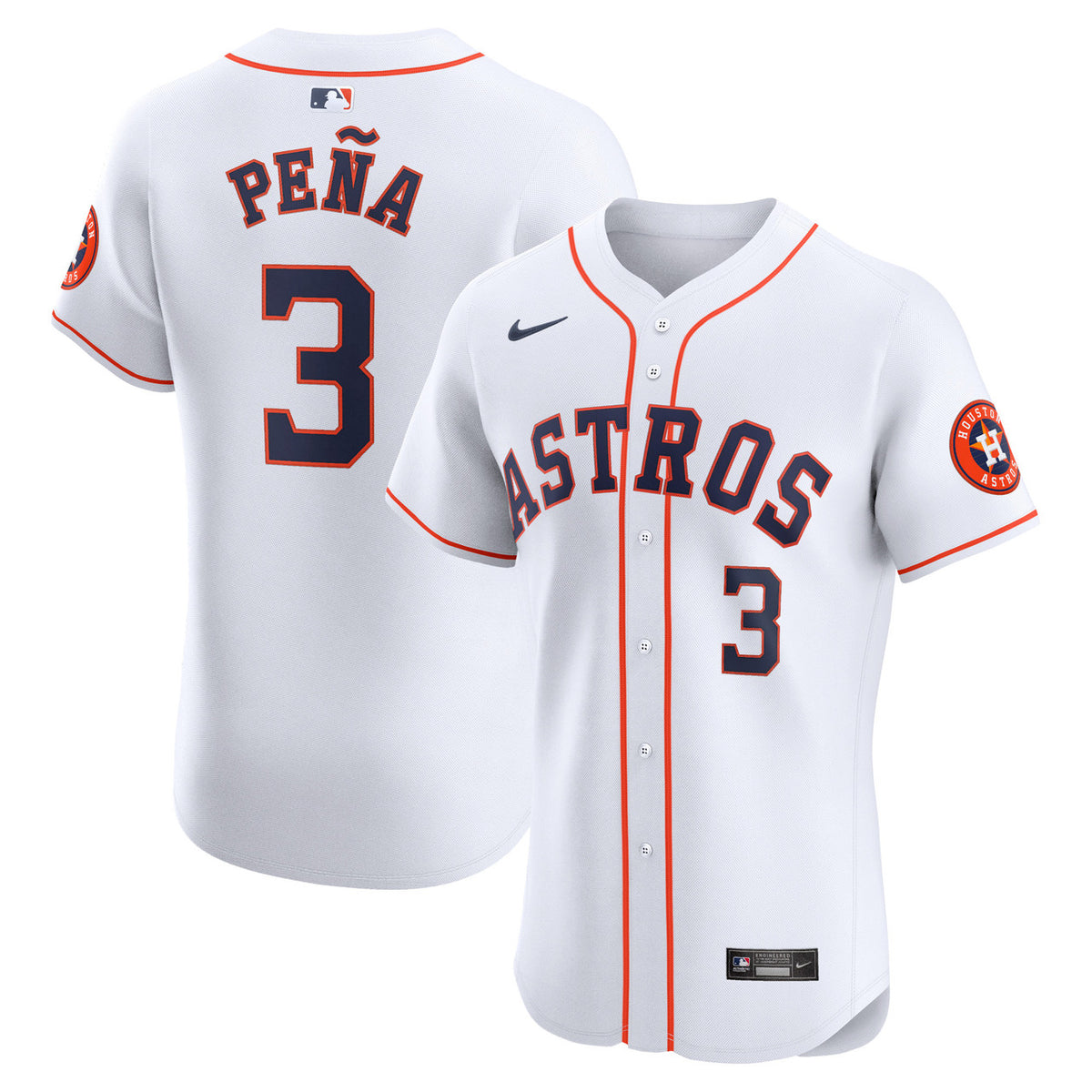 Houston Astros Nike Jeremy Pe����A Home Elite Player Jersey - White
