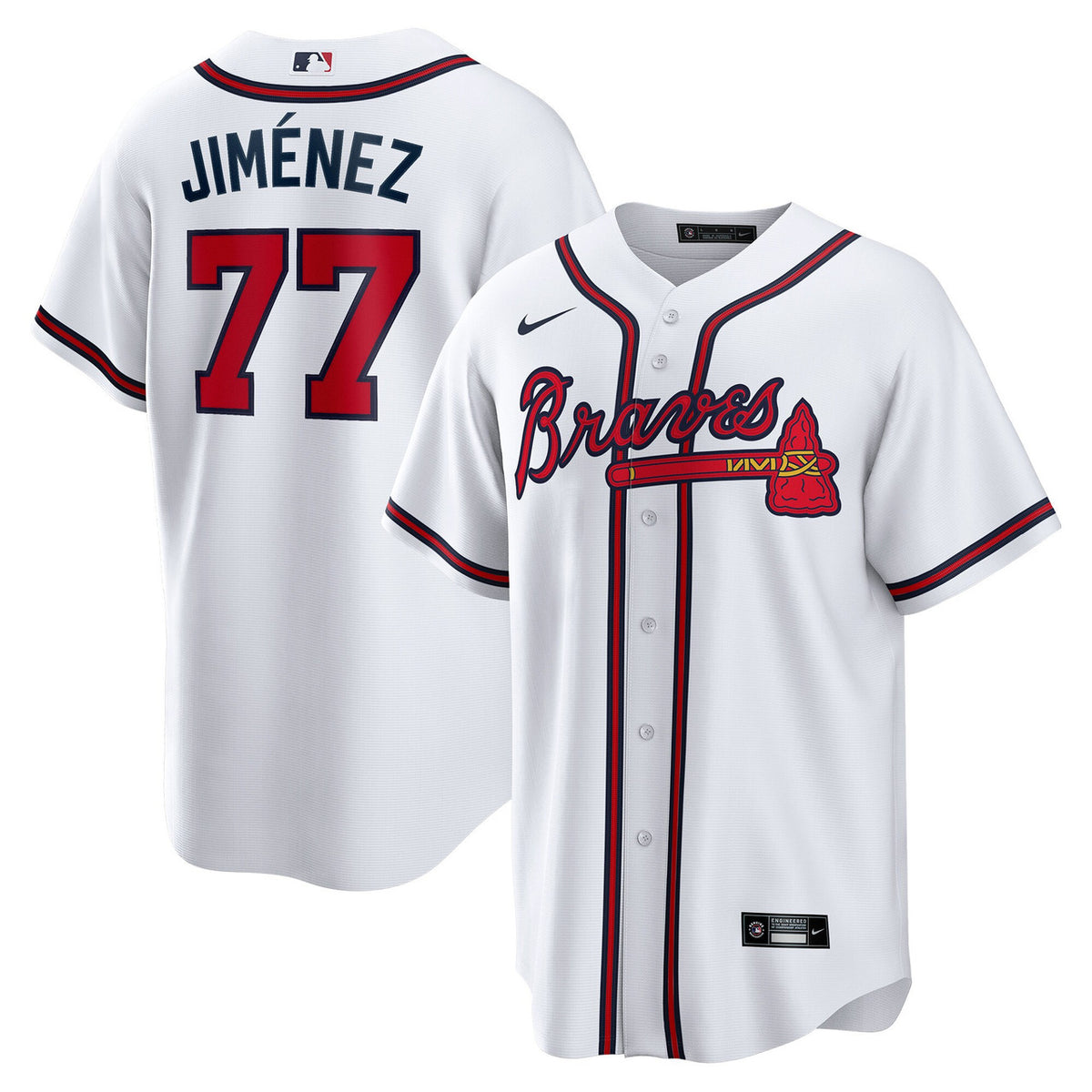 Atlanta Braves Nike Joe Jim����Nez Home Limited Player Jersey - White