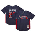 John Smoltz #29 Atlanta Braves Mitchell Ness Cooperstown Mesh Limited Batting Practice Jersey - Navy