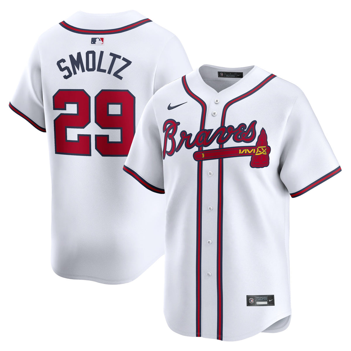 John Smoltz #29 Atlanta Braves Nike Home Limited Player Jersey - White